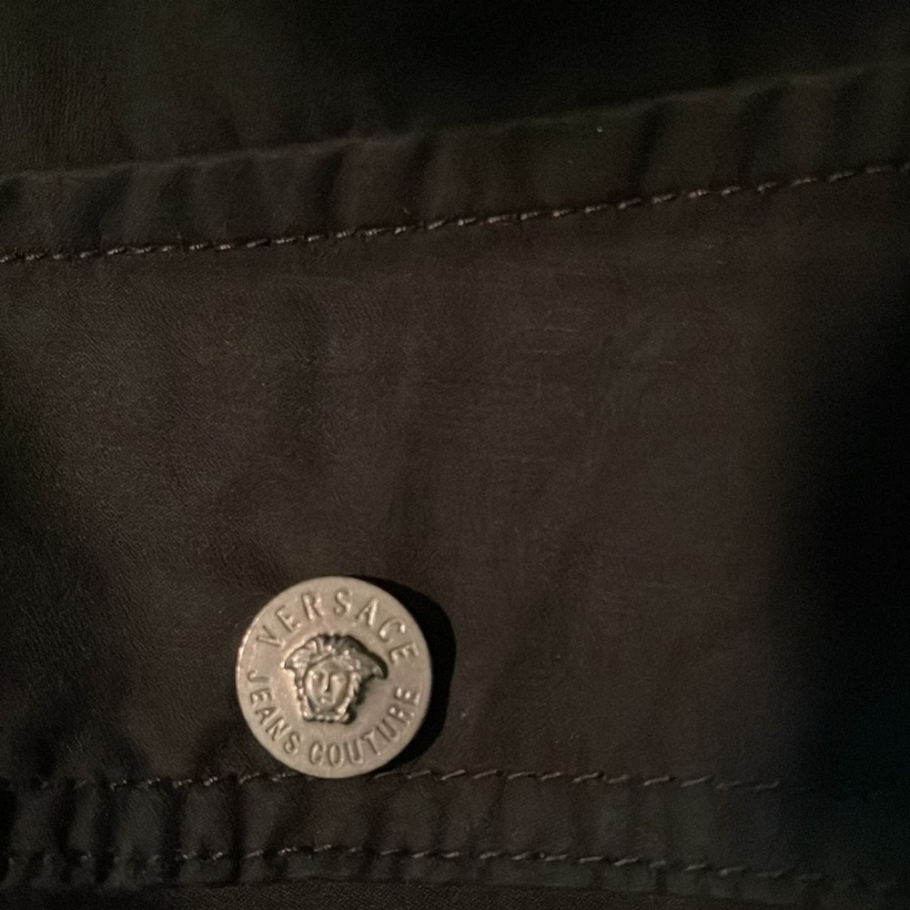 Versace dark green slacks